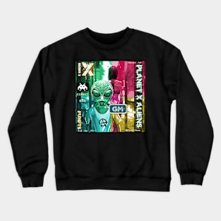 Retro 80's Alien Sci Fi Comic Book Style Crewneck Sweatshirt